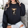 Damen Sweatshirt mit Teddybär Gr. M süßer Print Geschenk Pullover