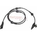 1x Sensor, Raddrehzahl METZGER 09001465 passend für CITROËN/PEUGEOT
