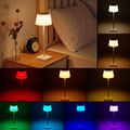 LED Akku Tischleuchte RGB Dimmbar Touch Tischlampe Schlafzimmer Wohnzimmer
