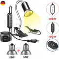 Schildkröten Wärmelampe Reptilien Terrarium Lampe UVA UVB 25 + 50W Heizlicht DHL