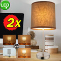 Dimmbare Nachttischlampe 2er Set Tischlampe Touch Dimmbar Tischleuchte Modern