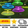 FIVAVA 4X Solarlampen Außen Garten IP65 LED Solarleuchten Deko Balkon