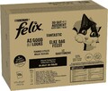 FELIX Katzenfutter nass in Gelee, Sorten-Mix, (120 x 85g)Rind, Huhn, Thunfisch,