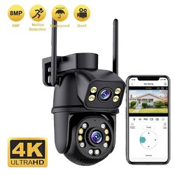 8MP HD FUNK WLAN WIFI IP NETZWERK CAMERA Outdoor AUßEN ÜBERWACHUNGSKAMERA 4K Neu