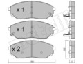 METELLI Bremsbelagsatz, Scheibenbremse 22-0515-0 für KIA