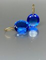 Schweizer Blau Topas Ohrringe 925 Sterlingsilber Oval Lange Ohrringe Geschenk