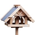 Vogelhaus mit Ständer 135cm Futterstation Vogelfutterhaus Vogel Haus Holz