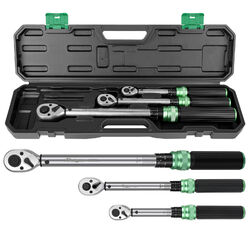 Drehmomentschlüssel 5-210Nm Set 1/2" 3/8" 1/4" Teleskopratsche div. Varianten