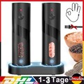2 Profi Pfeffermühle Elektrische Salz und Pfeffermühle USB Aufladbar Gewürzmühle