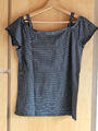 Esprit Damen T-Shirt - dunkelblau-weiß gestreift - Größe XL