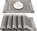 Tischsets, Abwischbare Platzsets 6er Set Abwaschbar PVC Hitzebeständige Tischset