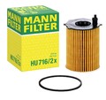 MANN-FILTER HU716/2x Ölfilter für CITROEN C1 C2 C3 C4 C5 DS3 PEUGEOT 206 207 208