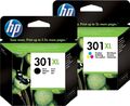 2 Original HP 301 XL Druckerpatronen black color HP Deskjet 3052 3059 A