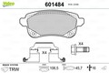 VALEO Bremsbelagsatz, Scheibenbremse 601484 für RENAULT