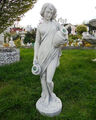 Steinfigur, Wasserträgerin, Brunnenfigur, Statue,106 cm Steinguss, Gartenfiguren