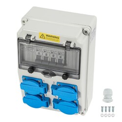 Wandverteiler IP44 Vielseitig Baustromverteiler CEE Adapter Stromverteiler 230V