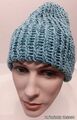 Baumwollmütze (Beanie) mit Umschlag Unisex, 2 Fach Strick, Baumwolle + Acryl 