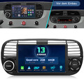 Autoradio GPS NAV Carplay Für Fiat 500 2007-2015 Funk Android 13 2+64G WIFI RDS