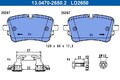 Ate 13.0470-2650.2 Bremsbelagsatz, Scheibenbremse hinten für AUDI VW