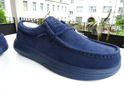 HEY DUDE WALLY COMF SUEDE Herr Extralight Schuhe Wildleder Blau Gr.46(UK12) Neu