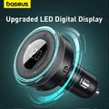 Baseus FM Transmitter Bluetooth 5.0 TF AUX Auto MP3 Player USB Ladegerät KFZ DE