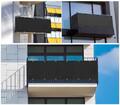 Sekey Balkon Sichtschutz Balkonbespannung HDPE Blickdicht mit Kabelbinder & Ösen
