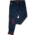 SOCCX Chino Damen Jeans 7/8 Hose Skinny Stoff Slim Leg Gr. 40 L W29  Marine dünn