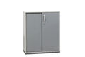 Steelcase "Share It" Sideboard weiß mit Schiebetüren in silbergrau, 100 cm breit