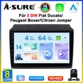 4+64G Android 14 Autoradio WiFi Navi Carplay Kam Für 2 DIN Fiat Ducato 2006-2023