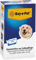 BAY.O.PET Zahnpflege Kaustreifen Für Große Hunde, 140 G