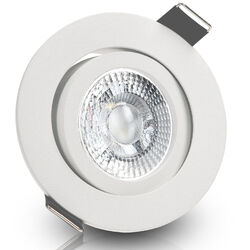LED Decken Strahler Lampe 230V 4W 6W 7W MCOB dimmbar GU10 Einbauspot Set BIANCO