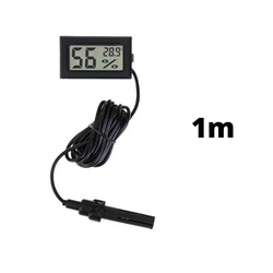 mini Thermometer Hygrometer Digital Luftfeuchtigkeitsmesser mit Fühler 1-5m     
