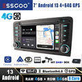 DAB+ Autoradio 4+64GB Für Audi A3 S3 RS3 8P1 8PA 8-Kern Android 13 GPS Navi RDS