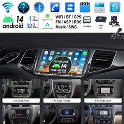 Für Polo 6R VW GOLF 5 6 Touran Passat Android 13 Autoradio GPS NAVI DAB+ MIK KAM