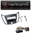 Kenwood MP3 CD USB Bluetooth DAB Autoradio für Ford C-Max / Kuga - dunkelgrau