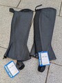 Schwarze Chaps von Euro Racing, Leder, Größe M, gemustert. NEU