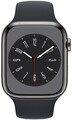 Apple Watch Series 8 4G Edelstahl Smartwatch 45 mm Silber Graphite -Wie Neu