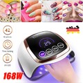 168W LED UV Nagel Lampe Gel Lichthärtungsgerät Sensor Nageltrockner mit 4 Timer-