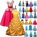 Aurora Belle Elsa Anna Prinzessin Kleid Kinder Mädchen Karneval Cosplay Kostüme~