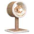 Katzen-Kratzbaum mit Tunnel und Spielzeug 56 cm Seegras