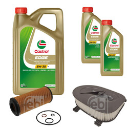 FEBI BILSTEIN Inspektionspaket 7L CASTROL EDGE 5W-30 M für BMW X5 E70 xDrive30d