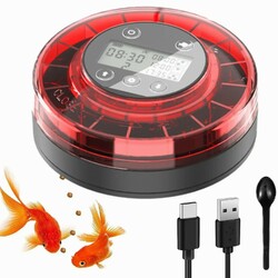 Automatischer Fischfutterautomat für Aquarium mit Timer wiederaufladbar USB-LCD