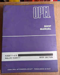 Opel Kadett A/B Rallye Karosserieabschnitt Werkstatthandbuch 1971