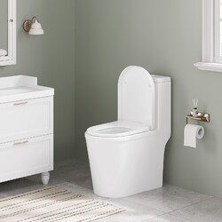 D Form WC Sitz mit Absenkautomatik Toilettendeckel mit Quick-Release-Funktion