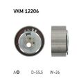Spannrolle Zahnriemen Skf VKM 12206 für Alfa Romeo Fiat Ford Lancia