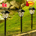 Solarleuchten Außen Garten Deko für Balkon LED Solar leuchten Solarlampe 6er Set