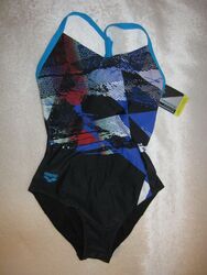 Schwimmer-Badeanzug "Arena" schwarz-multi, Gr. 36 A/B-Cup, NEU