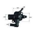 ORIGINAL® Mahle Thermostat, Kühlmittel für Fiat PANDA 500X TIPO Schrägheck