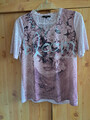Bonita Shirt Tshirt Gr L (42/44) rose grau silber Spitze 