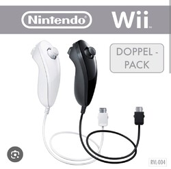 Zwei / 2x Nunchuk ORIGINAL Nintendo Wii für Remote Controller Fernbedienung